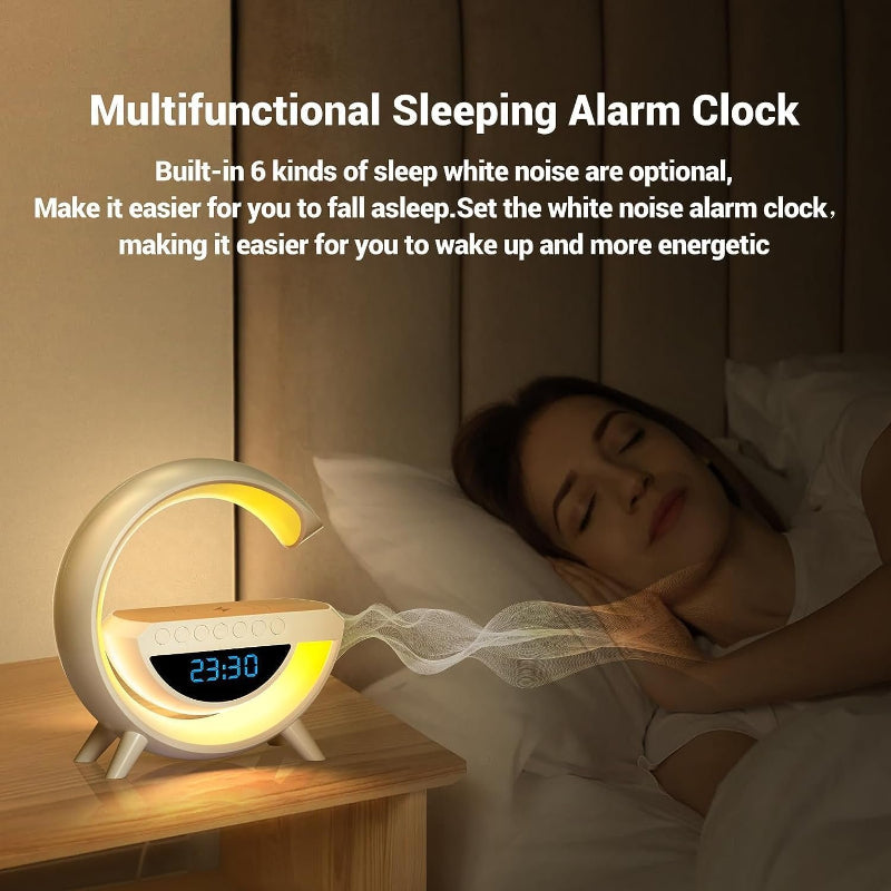 LED Display Wireless Phone Charger Bluetooth Speaker