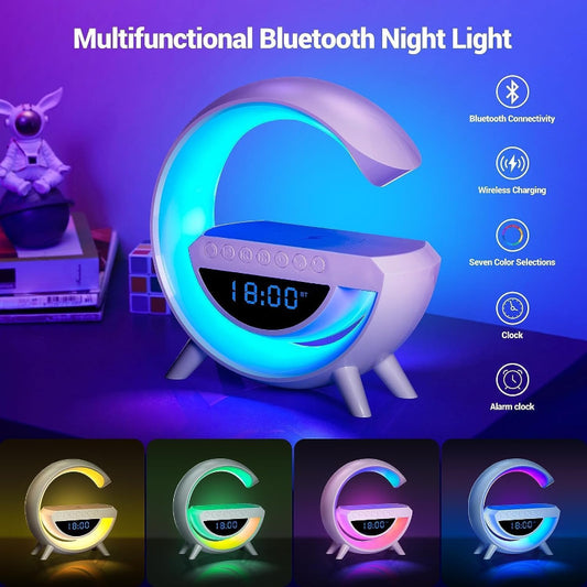 LED Display Wireless Phone Charger Bluetooth Speaker